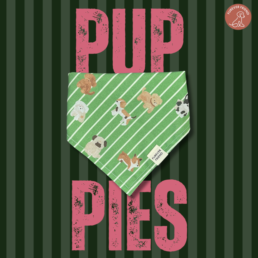 ผ้าพันคอสัตว์เลี้ยง ลาย Puppies