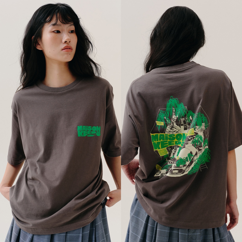 maison KEEPS | The Oversized Plant House by nnene.iie Tee | เสื้อยืด ทรง oversized | มีให้เลือก 2 Size อก 44 และ 48''