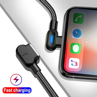 สายชาร์จ สายชาร์จเร็ว Micro USB สายชาร์จ Type C/Micro USB/IP Cable สายชาร์จ 90องศา ยาว1M/2M