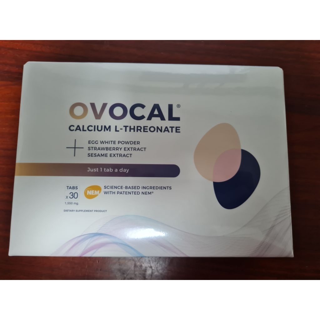OVOCAL CALCIUM L-THREONATE 30 TAB/โอโวแคล แคลเซียม ขนาด 30 เม็ด EXP. 08/11/26