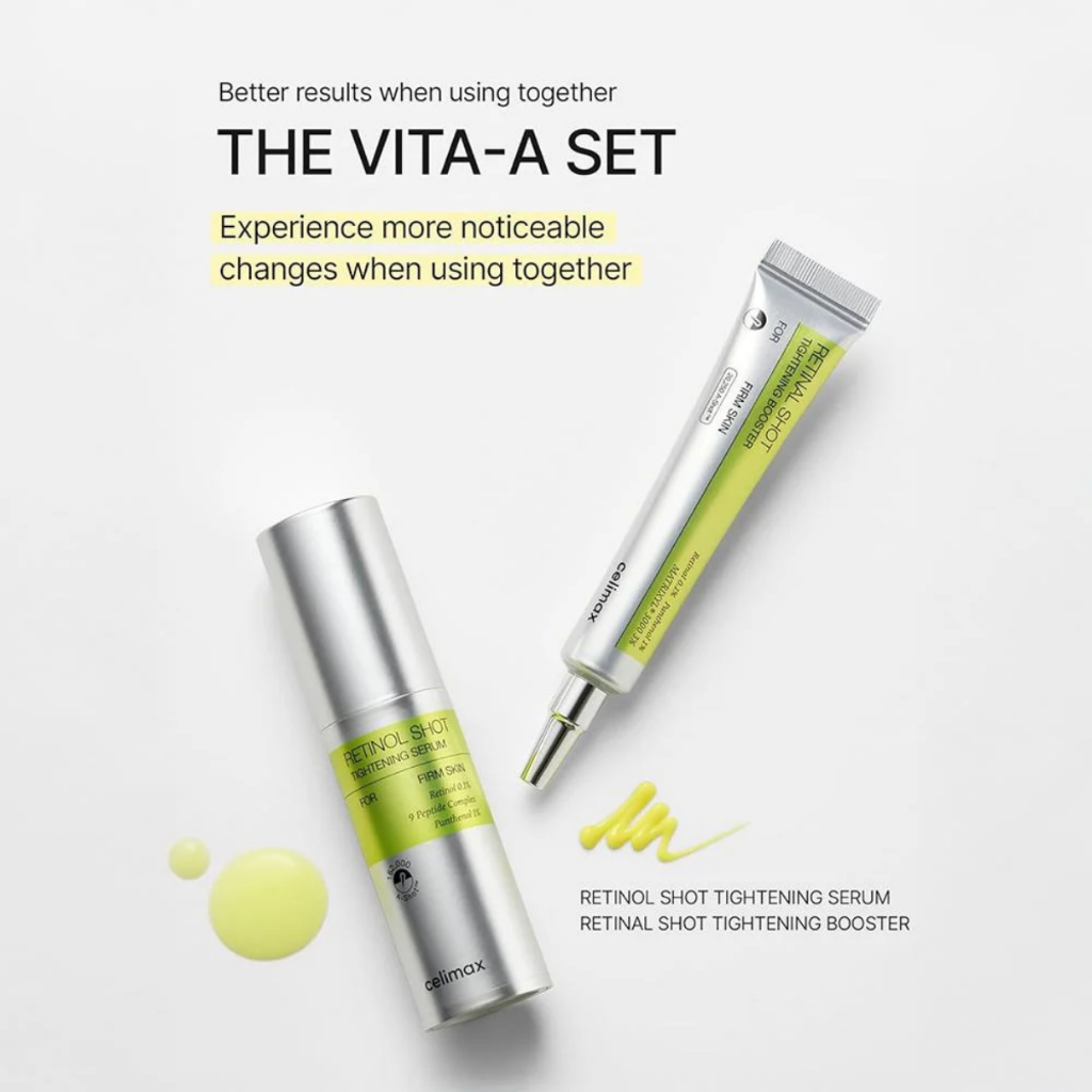 CELIMAX The Vita-A Retinal Shot Tightening Booster 15ml+เซรั่ม 30ml