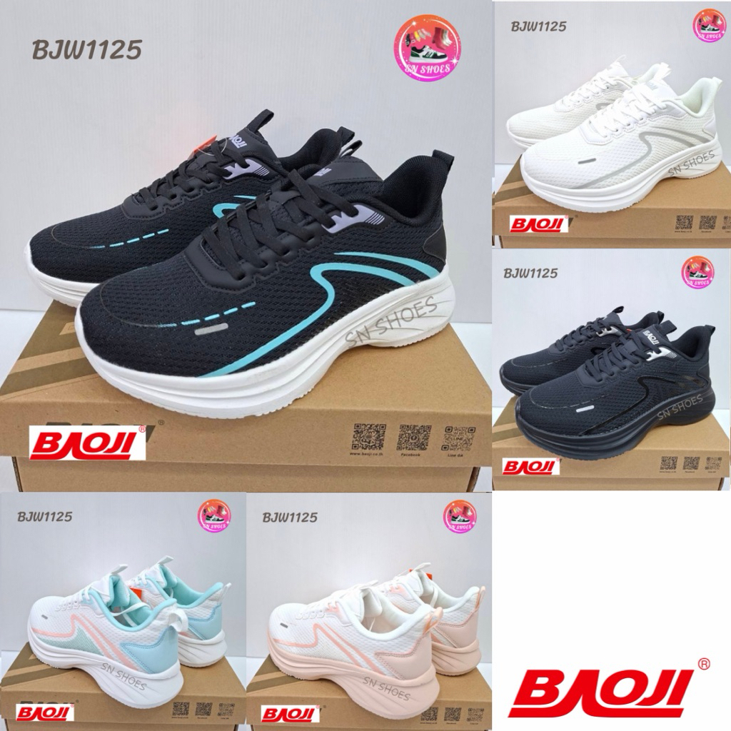รองเท้าผ้าใบบาโอจิ BAOJI เเท้100% BJW 1125 รองเท้าผ้าใบผู้หญิง ไซร้ 37-41