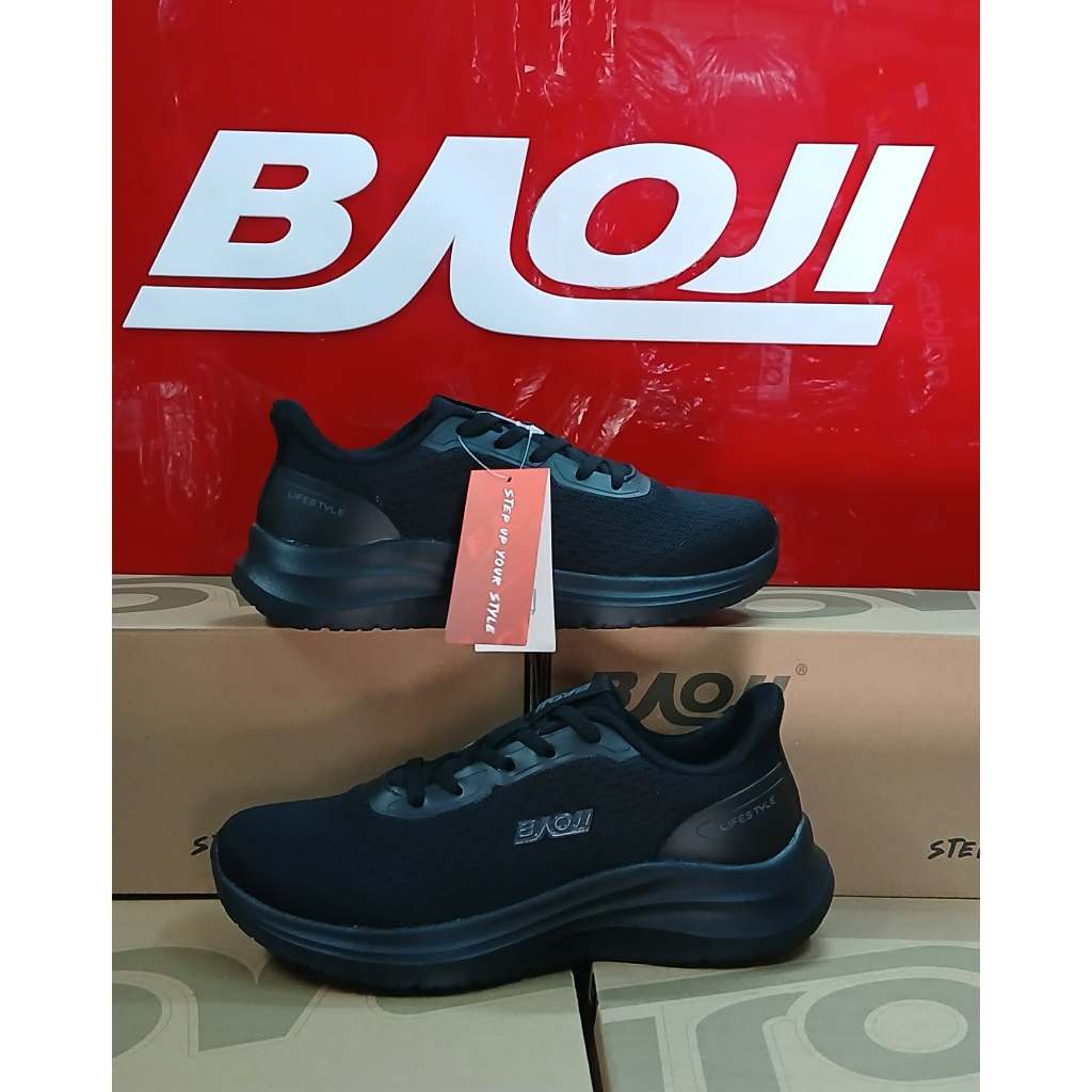 รองเท้า Baoji BJW 1172 สีดำล้วน(เชือกหลอก) งานดีมาก โคตรสวยมาใหม่ ของแท้ 100% ใส่นุ่ม เบา สบายเท้า