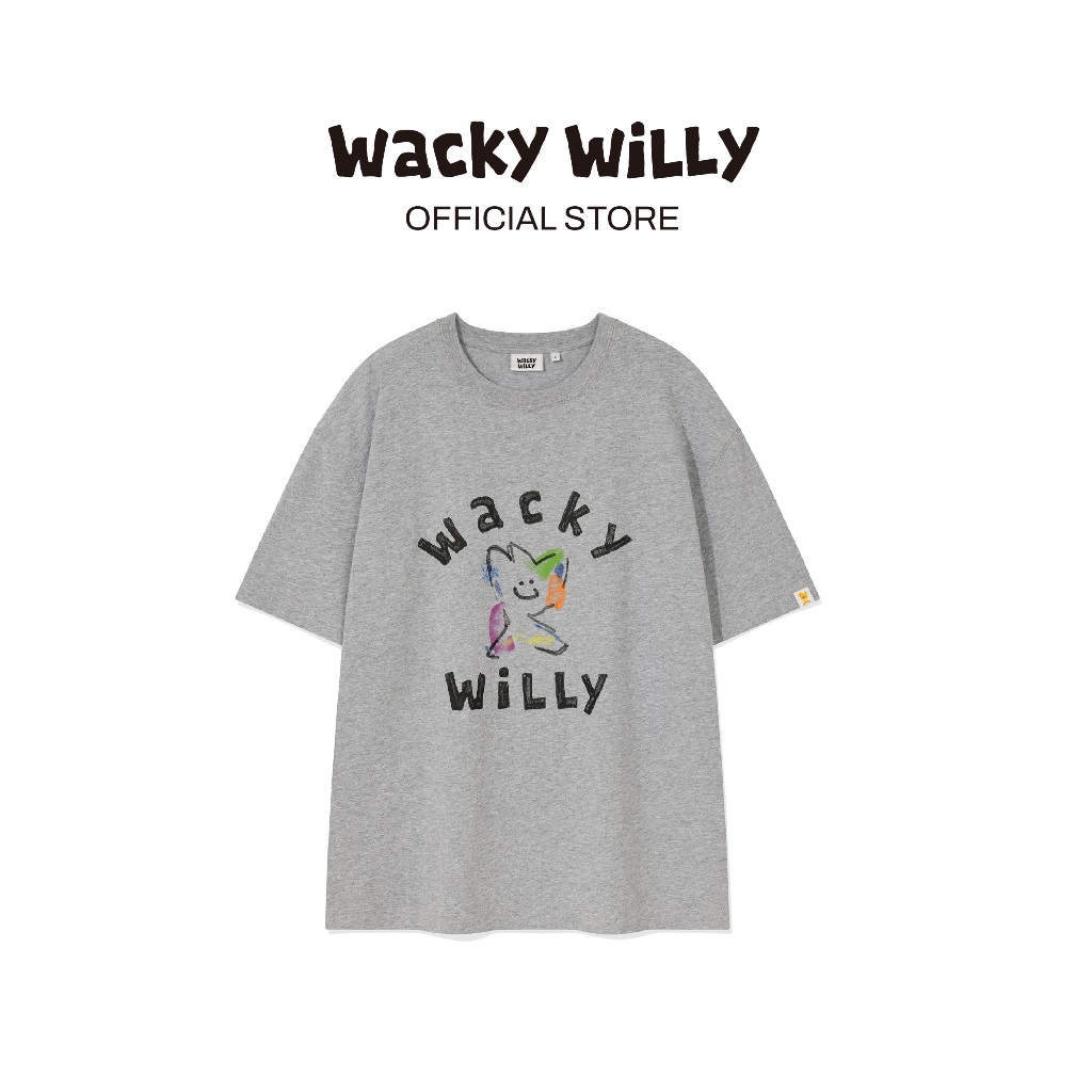 WACKY WILLY เสื้อยืดรุ่น Big Kiky Graphic Short Sleeve T-Shirt Grey (80091SBKSSU_H5GRXX)