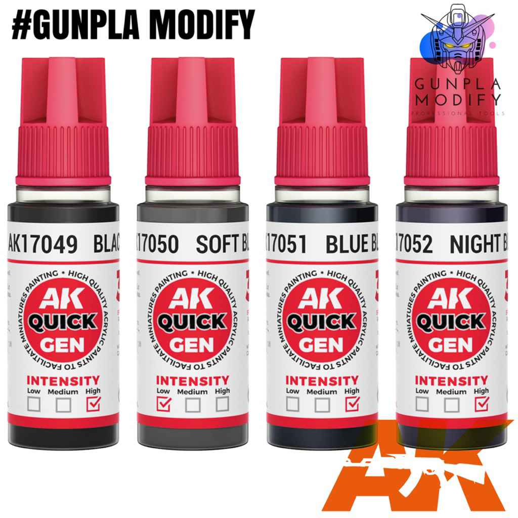 AK INTERACTIVE Quick Gen สี Contrast ขั้นตอนเดียว ขนาด 18 ml AK17049-AK17052