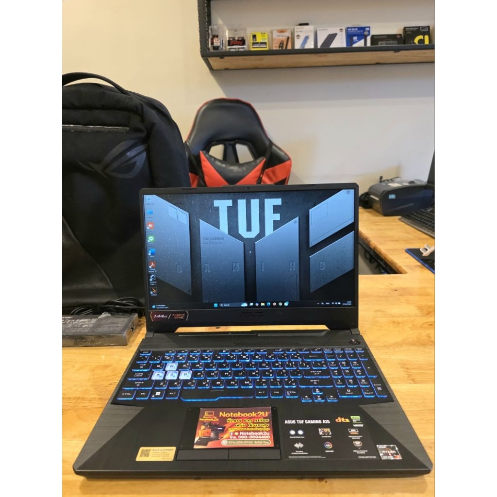 ASUS TUF A15 FA506NCR-HN007W R7-7435HS RTX3050 RAM16GB.DDR5 SSD512GB.G4  สภาพนางฟ้า98%
