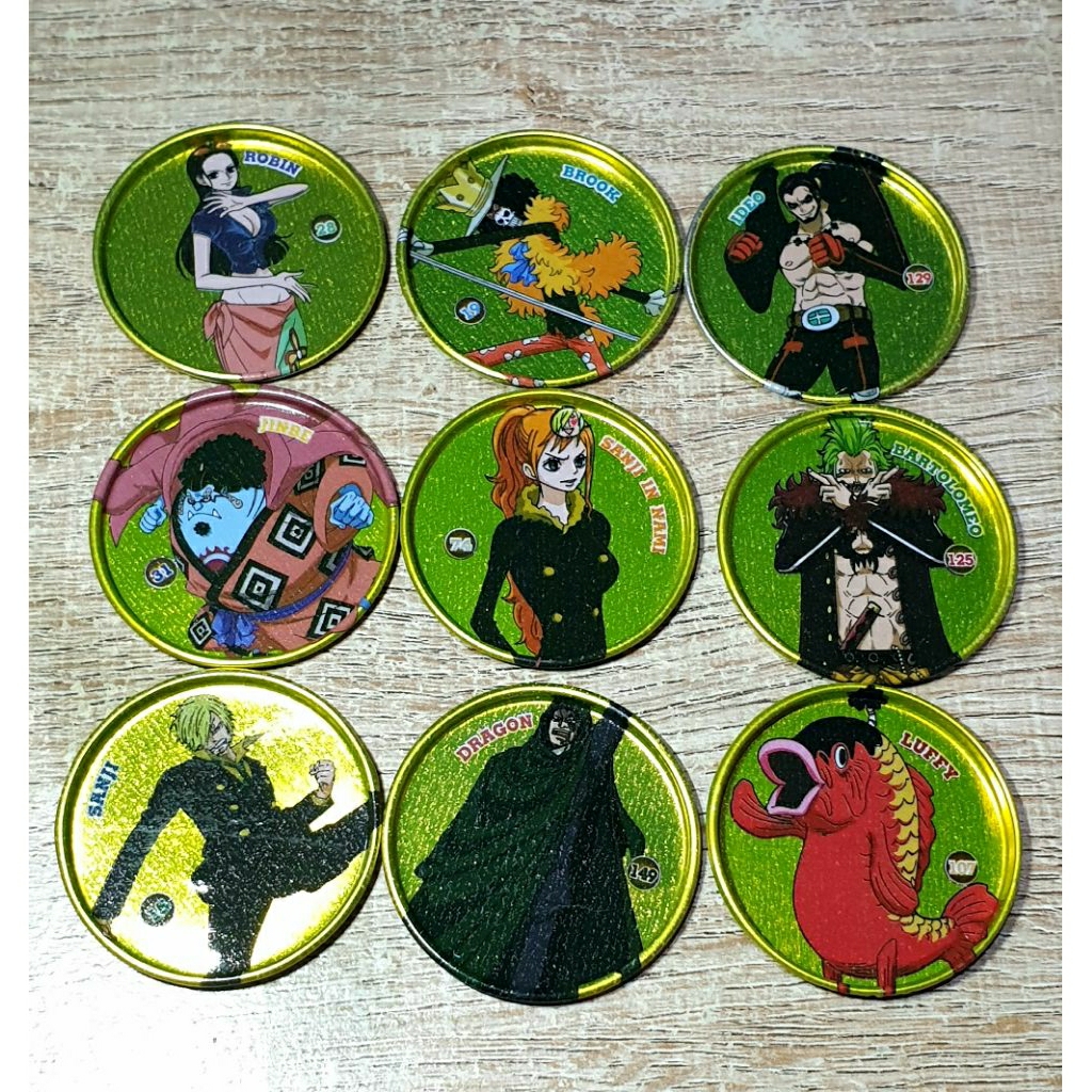 (เหรียญทอง เงิน รุ่นใหม่) เหรียญเหล็ก วันพีช One Piece จากขนม โอโตริ Otori