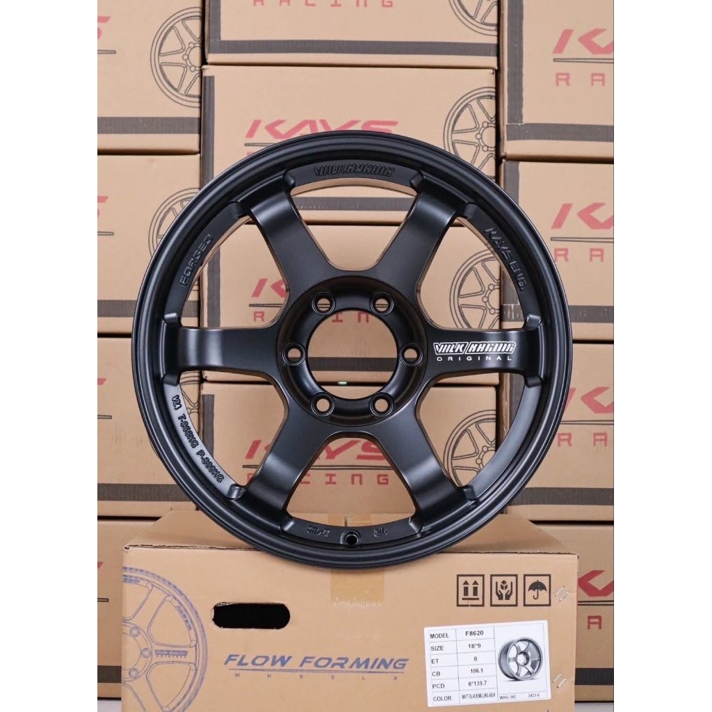 ล้อTE37 SUV เรเซอร์เงิน ขอบ18x9 ET0. 6รู/139.7(งานKAYS)🏁