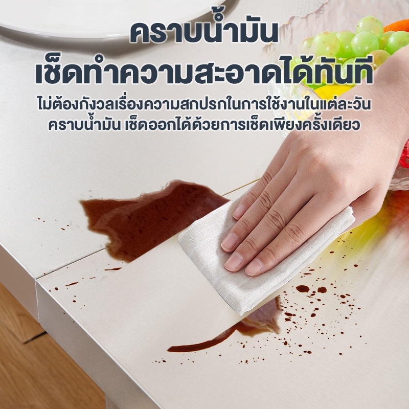 【ขายดี 】คุณภาพสูง โต๊ะสแตนเลส  พับเก็บได้ โต๊ะทำงาน 304 stainless steel table ขอบล้อม ทำความสะอาดง่าย 80\100\120 - รูปที่ 4