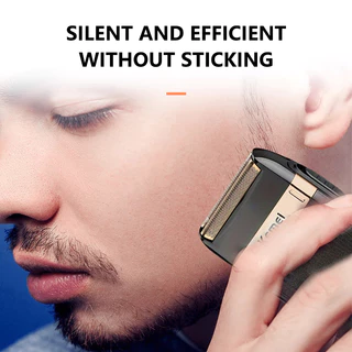 เครื่องโกนหนวดไฟฟ้า KEMEI KM-2024 แบบพกพา พร้อมกล่องของขวัญ - ชาร์จ USB เร็ว อัปเกรดของขวัญวันพ่อ ของขวัญปีใหม่ ของขวัญผ