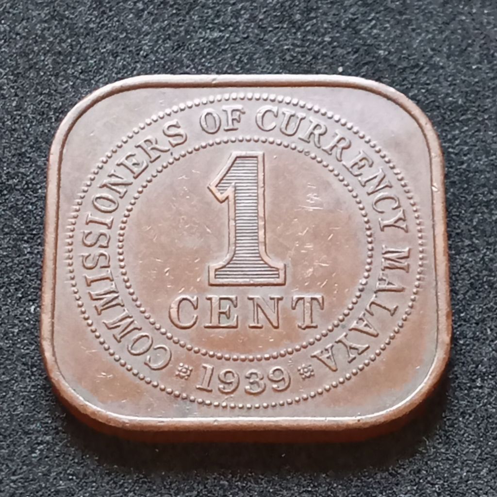 เหรียญมาลายา 1 Cent 1939 #83