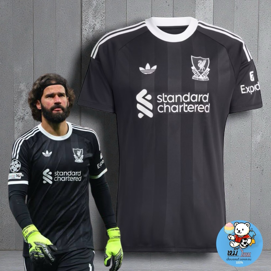 [แท้] Liverpool ลิเวอร์พูล โกลดำ GK Third 25/26 - JV6477