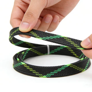 สายถักหุ้มสายไฟ PET 1เมตร/ชิ้น ขนาด 4-10มม คุณภาพสูง (Expandable Cable Sleeve สำหรับปกป้องสายไฟ)