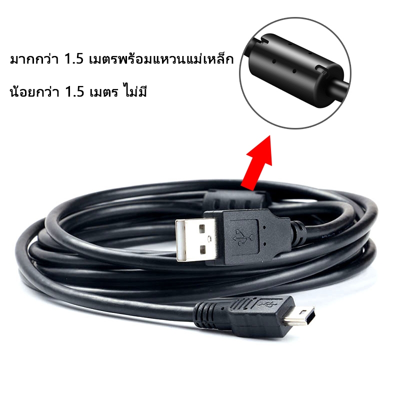 MAS สาย Mini usb cable for Canon สายยูเอสบีกล้อง คุณภาพดี high quality 5D 6D 7D 80D 500D 550D 600D 700D 750D 1300D more - รูปที่ 2