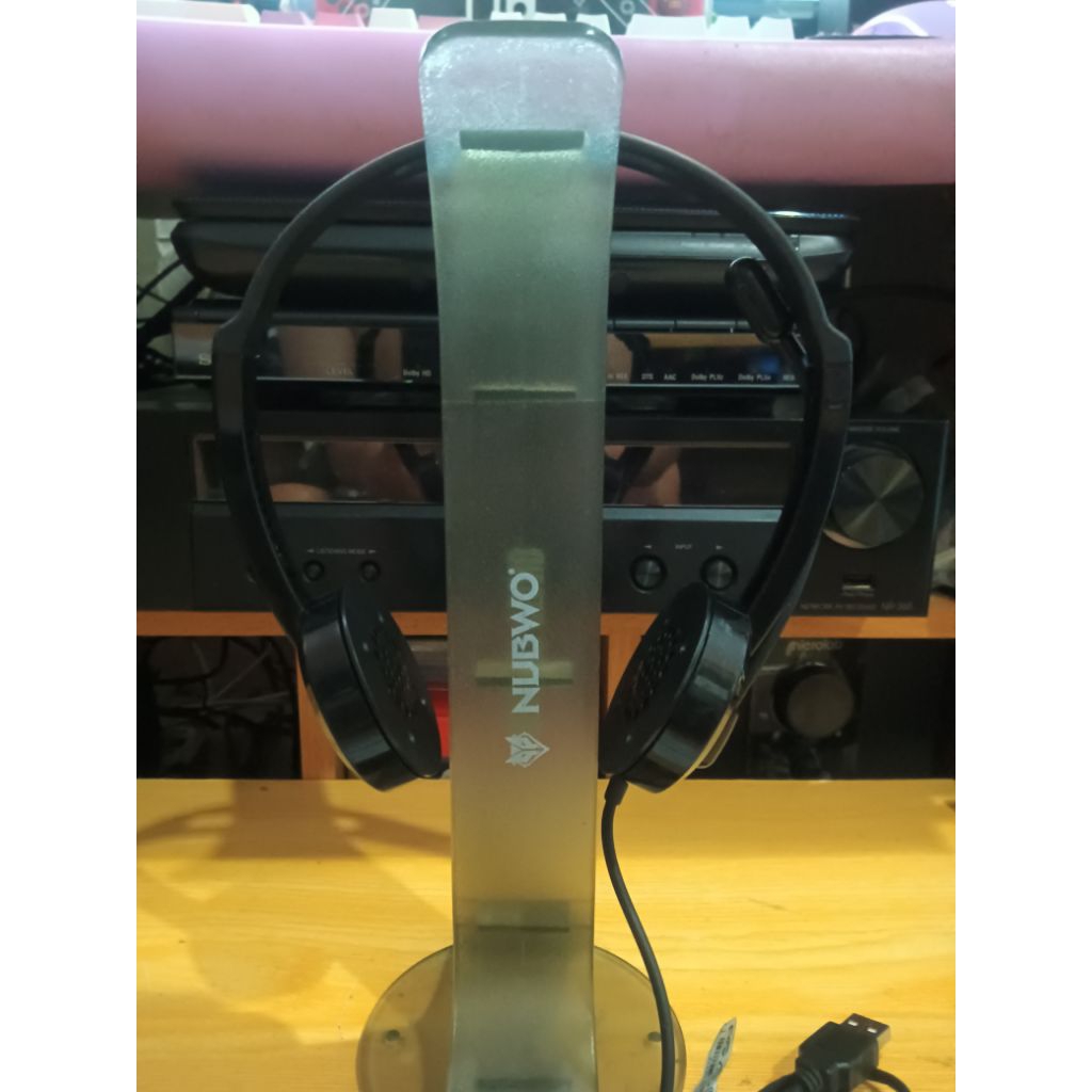 ชุดหูฟังแบบมีสาย Rapoo H120 (สีดำ) มือ2 สภาพดี ใช้ได้ปกติ ตำหนิหนังฟองน้ำลอกหมดแล้ว

