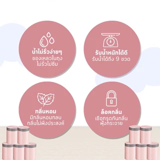 [กทมจัดส่ง]ถุงขยะพาสเทลน่ารักแบบมีหูหิ้วเหมาะขนาด 45*50 เหมาะสำหรับใช้ในออฟฟิศ บ้าน และ คอนโด ใส่ขยะได้เยอะสะดวกสบายมาก