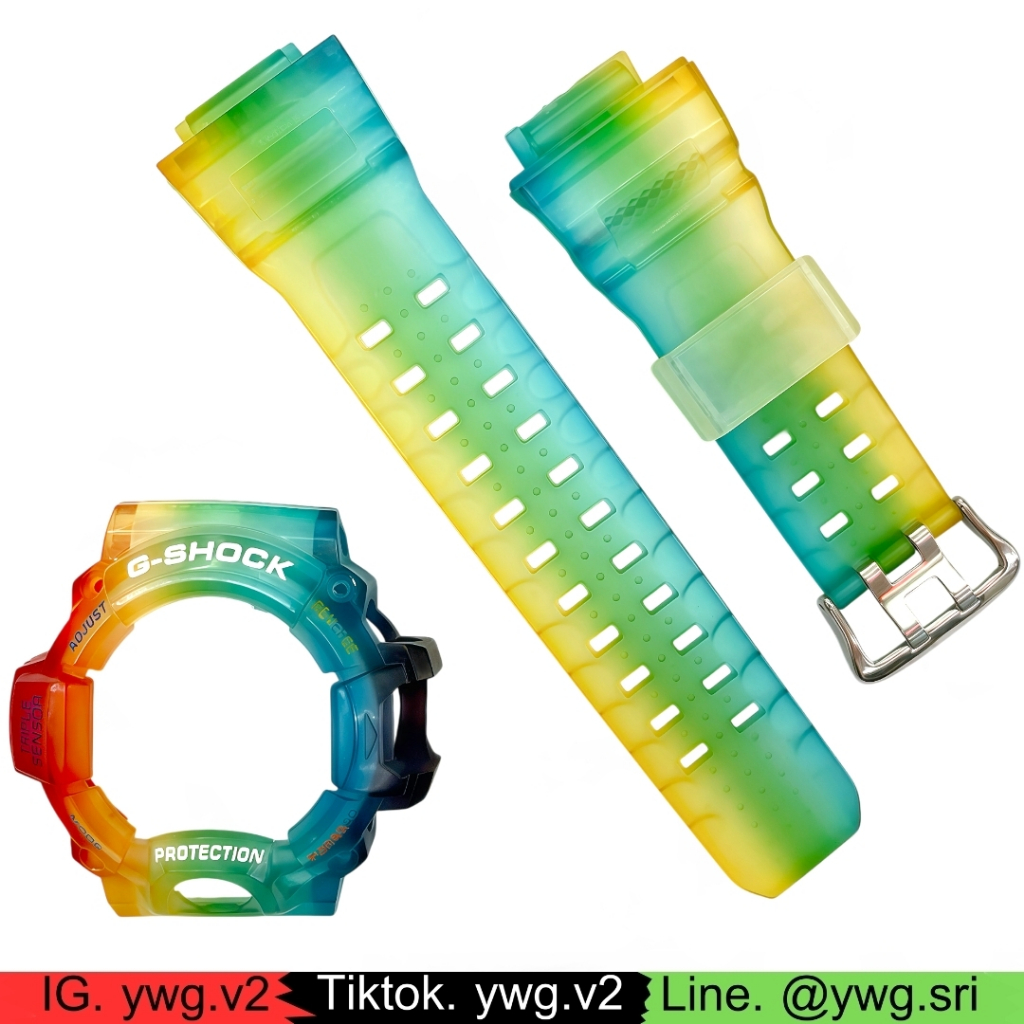 กรอบสาย G-SHOCK ใสไล่สีรุ้ง ใส่ได้กับรุ่น GW-9400