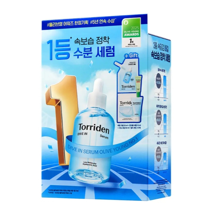 Torriden Dive In Serum Set (100ml + Refill 50ml + Soothing Cream 50ml + Serum 10ml + Pad10ea)