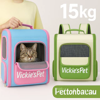 Pet Bag🐱กระเป๋าแมว เป้สัตว์เลี้ยง กระเป๋าใส่แมวแบบพับ 15kg ระบายอากาศได้ สำหรับเดินทางสัตว์เลี้ยงใบใหญ่มาก Pet bag