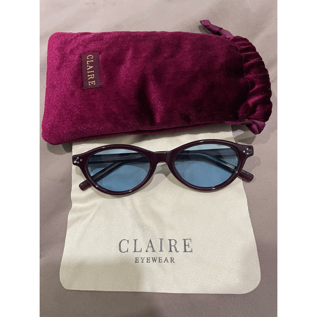 แว่นกันแดดเลนส์แท้ Claire Eyewear: MoMo สี Ruby UV400