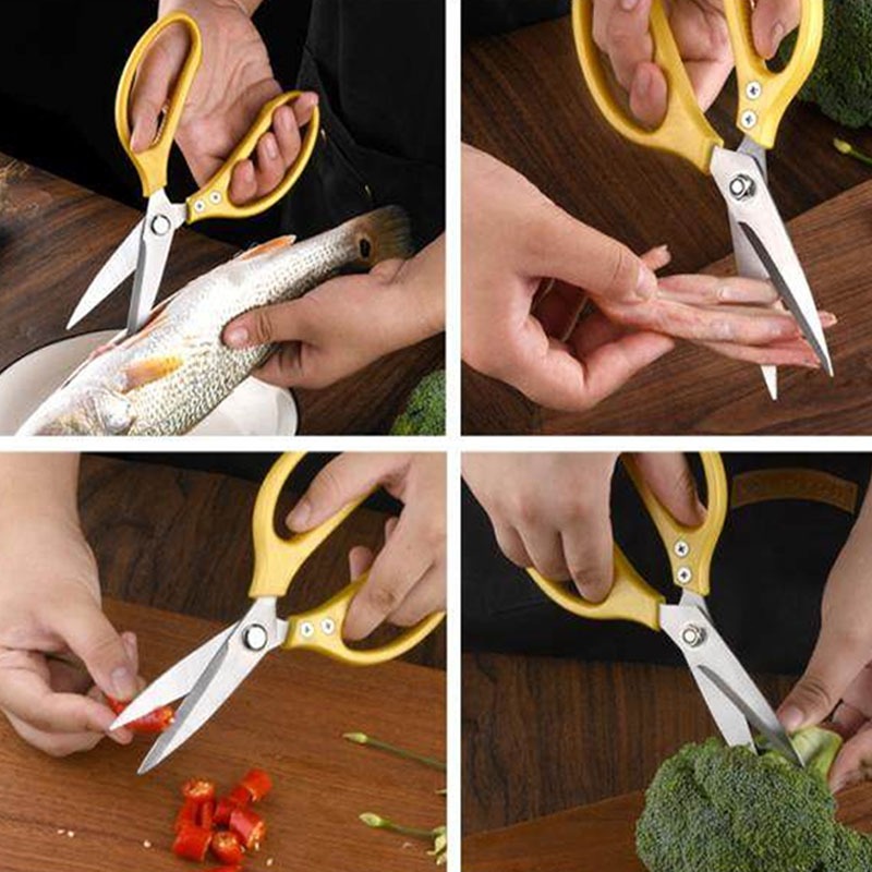 Muscle Cow 8.5นิ้ว กรรไกรตัดกระดูกไก่ กรรไกรทำครัว สแตนเลสแท้ ตัดกระดูกได้ เอนกประสงค์ คมและทนทานมาก - รูปที่ 2