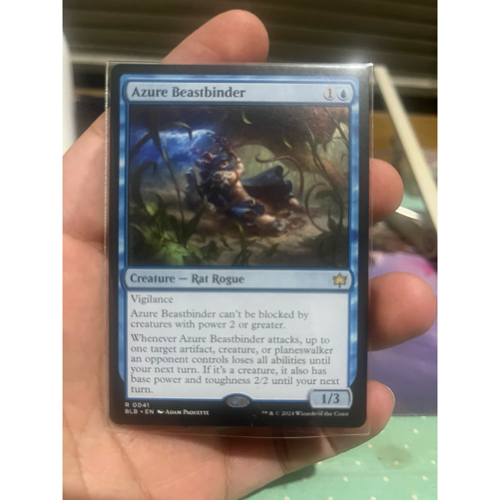 การ์ด MTG Azure Beastbinder Blue Magic the Gathering รุ่น BLB สภาพ Ex-Nm