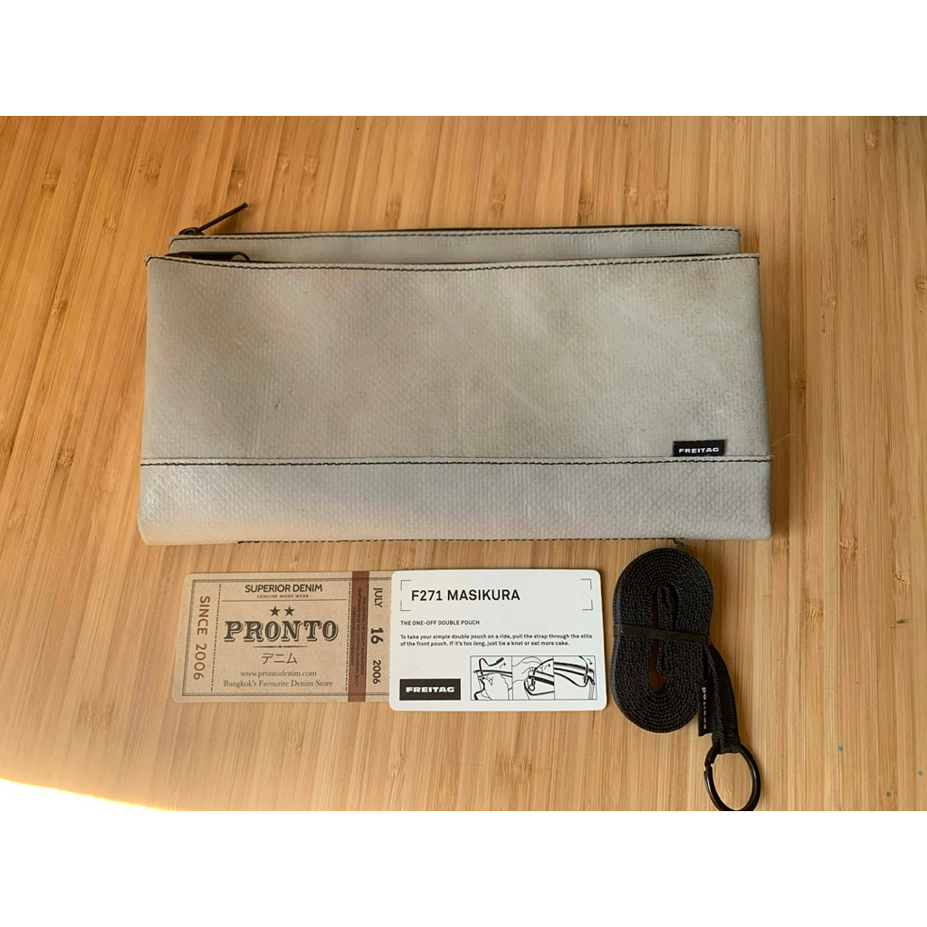 พร้อมส่ง - กระเป๋า Freitag : F271 MASIKURA - tag ครบ / ผ้า น้ำเงิน - สภาพสวย คม - ของแท้ 💯