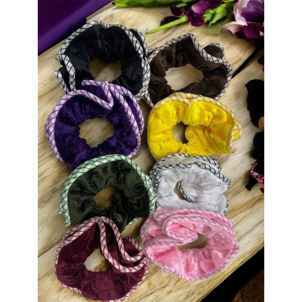 โดนัทรัดผมโบว์ใหญ่ขอบสี12ชิ้น100บาท
