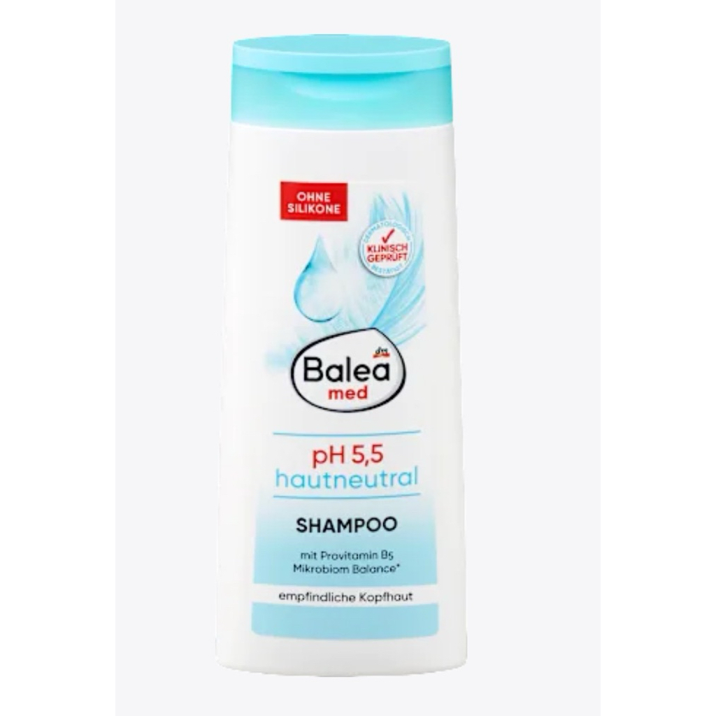 แชมพูเยอรมัน คนแพ้ง่าย Balea med Shampoo hautneutral, bei empfindlicher Kopfhaut, 300 ml