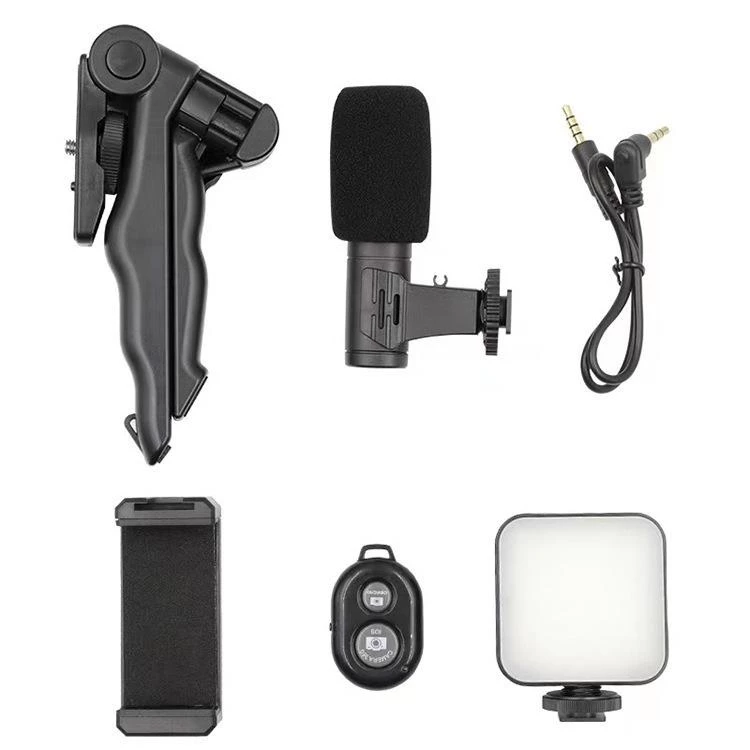 AY-49 Smartphone Vlogging Studio Kit เซ็ตขาตั้งไมค์ไฟ LED สำหรับถ่ายวิดีโอ thumbnail 3