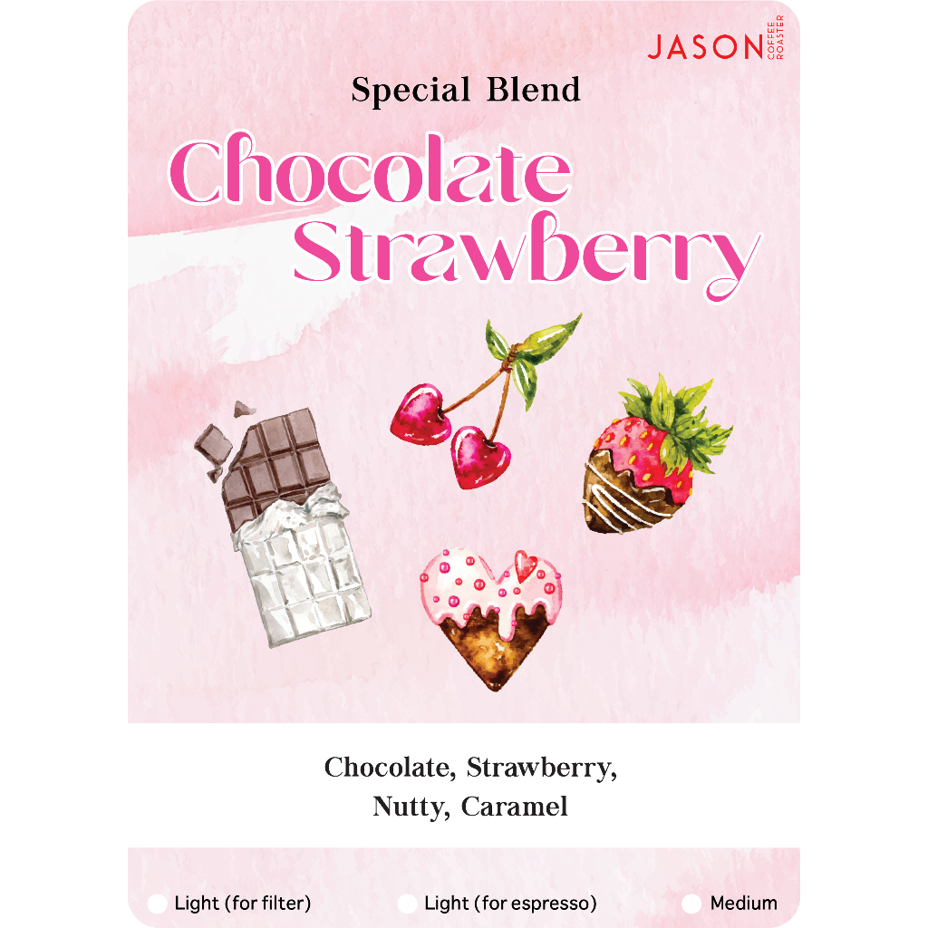 เมล็ดกาแฟคั่ว Chocolate Strawberry ขนาด 500g.