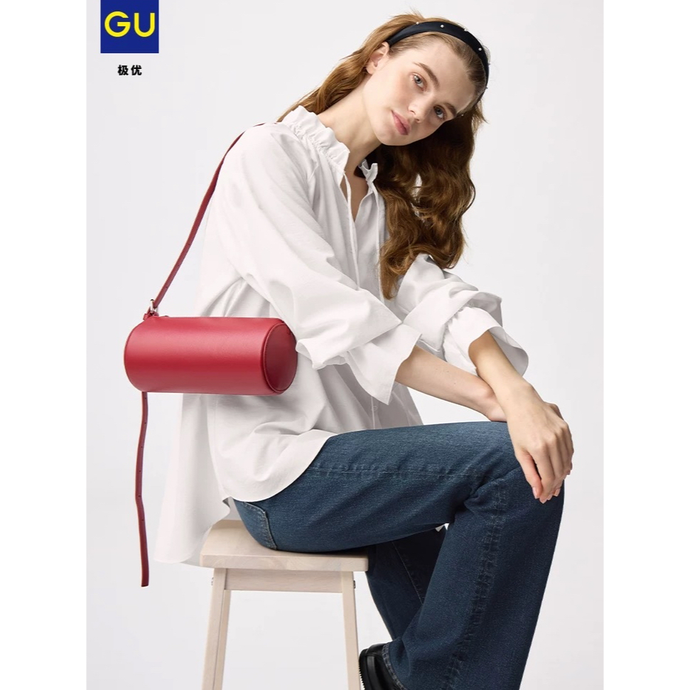 GU Cylindrical Crossbody Bag กระเป๋าทรงกระบอก น่ารัก แบรนด์ GU