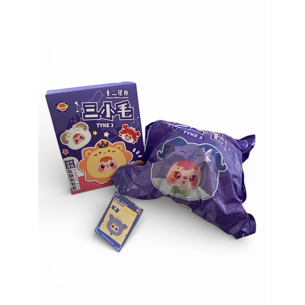 พวงกุญแจกระเป๋าซิป JOY-xTYKE3 Samuel Twelve Constellation Zipper Bag