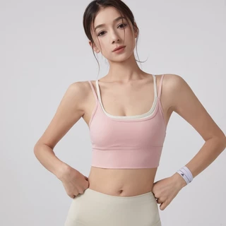 GymHub สินสวมใส่ง่ายสำหรับโยคะ ชุดชั้นในซัพพอร์ตปรับสรีระสายบาง กันแรงกระแทก ระบายอากาศดี เหมาะกับการฝึกโยคะ พ