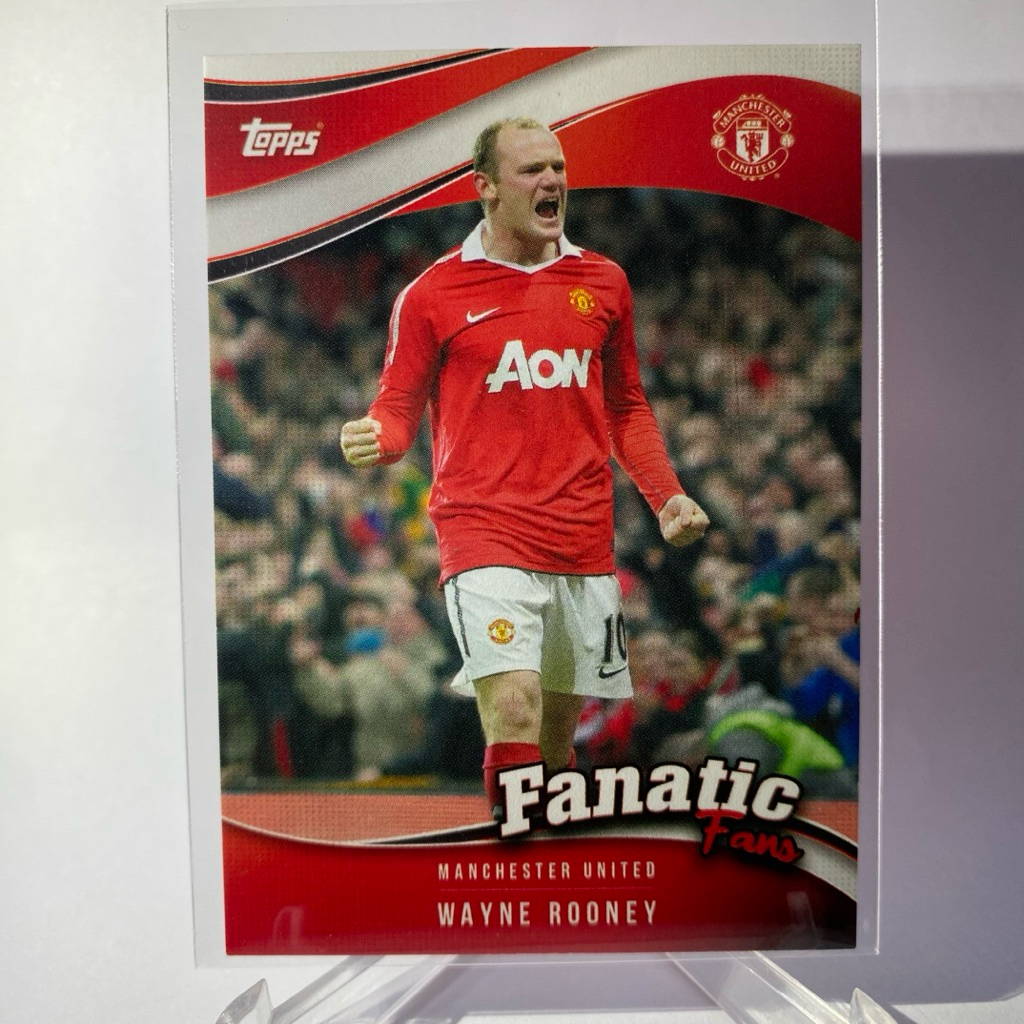 การ์ดนักฟุตบอล WAYNE ROONEY, MANCHESTER UNITED , FANATIC FANS, TOPPS 2022