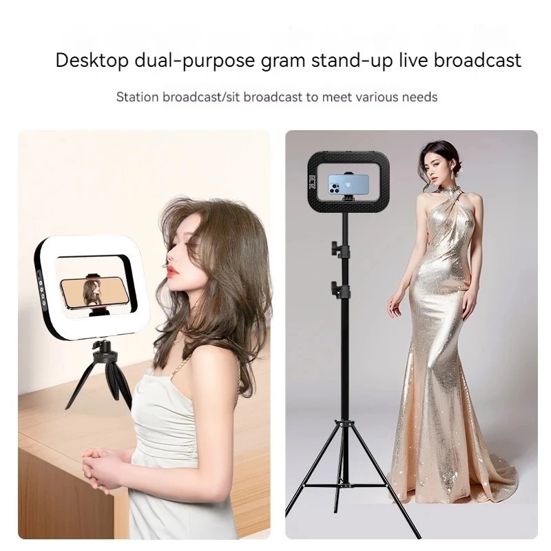 YM200 Ring Light Video Rig ด้ามจับมือถือพร้อมไฟ LED thumbnail 3