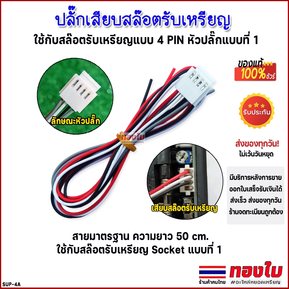 ปลั๊กเสียบสล๊อตหยอดเหรียญ เสียบสล๊อตหยอดเหรียญเครื่องซักผ้า ตู้น้ำ ตู้น้ำมัน ตู้ล้างรถ ปลั๊กประเภท 1
