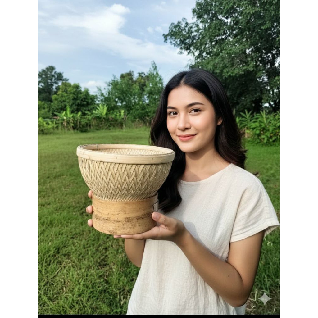 หวดนึ่งข้าวในหม้อหุงข้าว กระทะไฟฟ้า หม้อแกง ใส่หม้อนึ่งเบอร์ 22ได้
