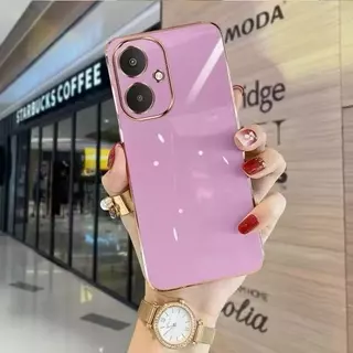 เคส TPU ขอบทอง แบบนิ่ม สำหรับ OPPO A5X A3X A3 A3Pro A5I A6 A6X เคสฝาหลัง สีสวย น่ารัก เคสสีพลาสเทล หรูหรา พร้อมส่ง