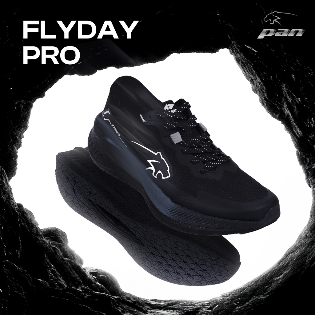 PAN รองเท้าวิ่ง รุ่น FLYDAY PRO - “สีดำ37,38หมดค่ะ” | APFL614 รองเท้าวิ่งใส่สบาย น้ำหนักเบา ระบายอากาศ