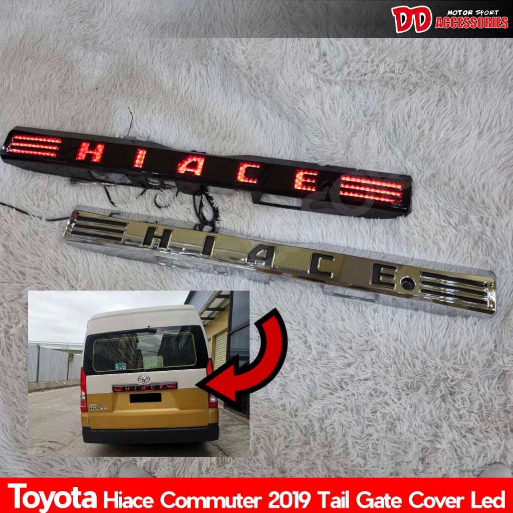 คิ้วท้าย รถตู้ มีไฟ Commuter 2019 2020 2021 2022 2023 V1 มี 2 สี ดำเงา ชุบ NT