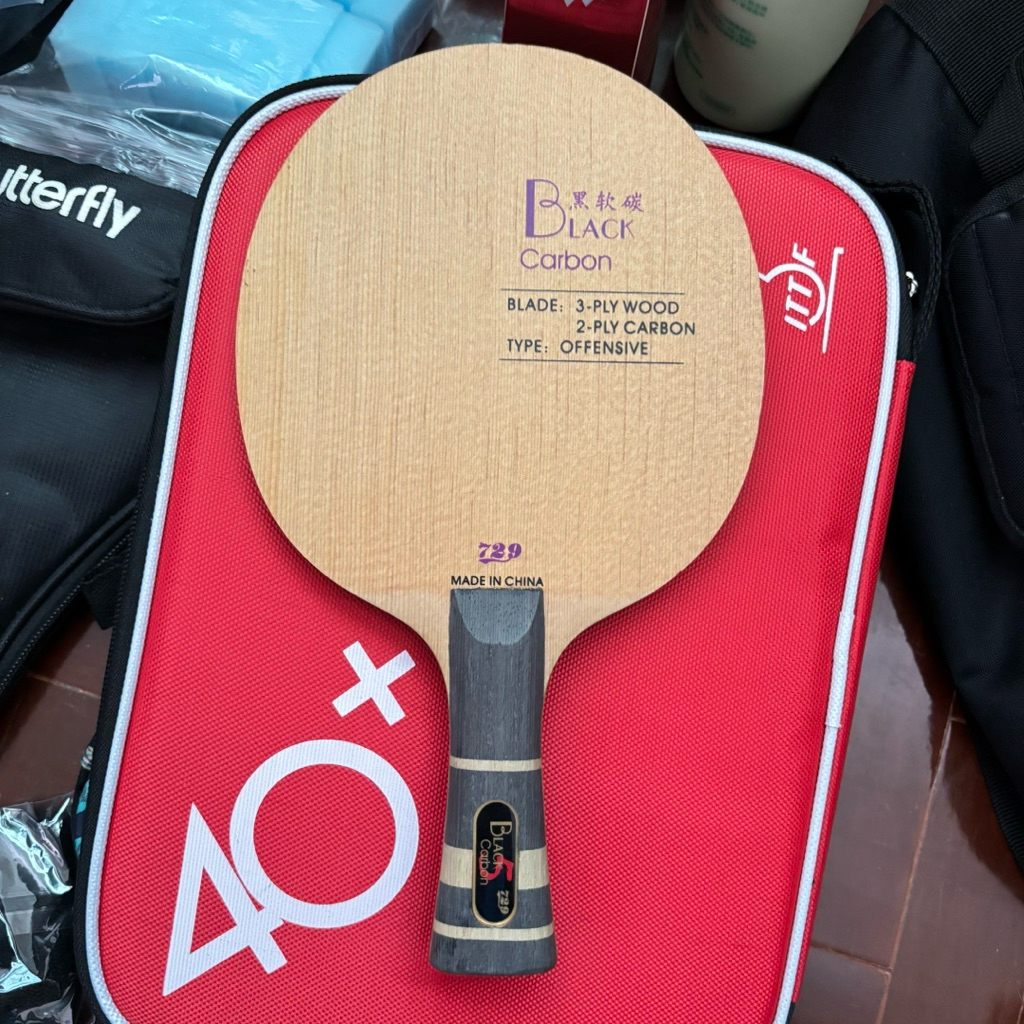 ไม้ปิงปอง 729 Black Carbon แท้100% (Sardius) มือ 2