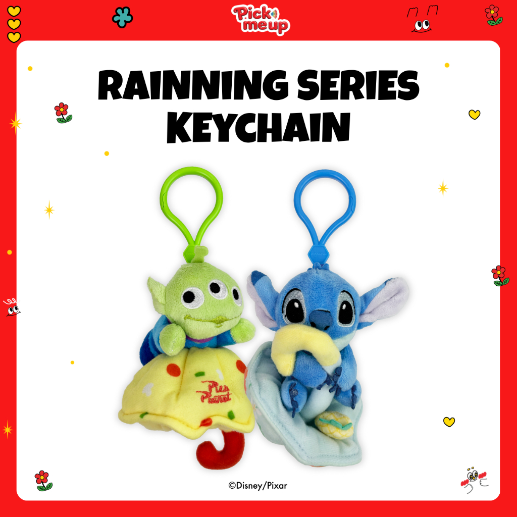 PickMeUp ตุ๊กตาพวงกุญแจ Rainning Series ลิขสิทธิ์ Disney Pixar