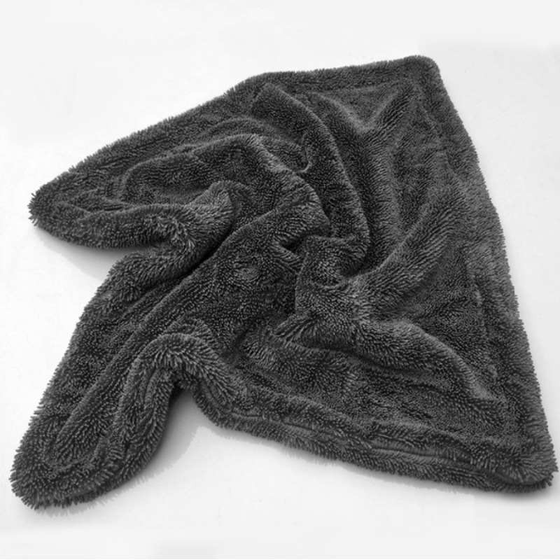 ผ้าไมโครไฟเบอร์ ผ้าเช็ดรถ ระดับ Hi - End ซับน้ำ 2 ด้าน 1200GSM Triple Twisted Microfiber Drying Towel - รูปที่ 4