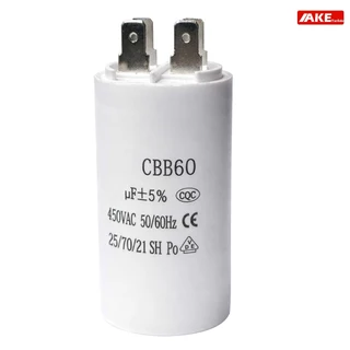 CBB60 คาปาซิเตอร์ CAPACITOR PLUN - IN แคปรันมอเตอร์ คาปาซิเตอร์ แคปรัน คอนนิเซอร์ ปั้มน้ำ แบบเสียบ 6uF -40uF 450V