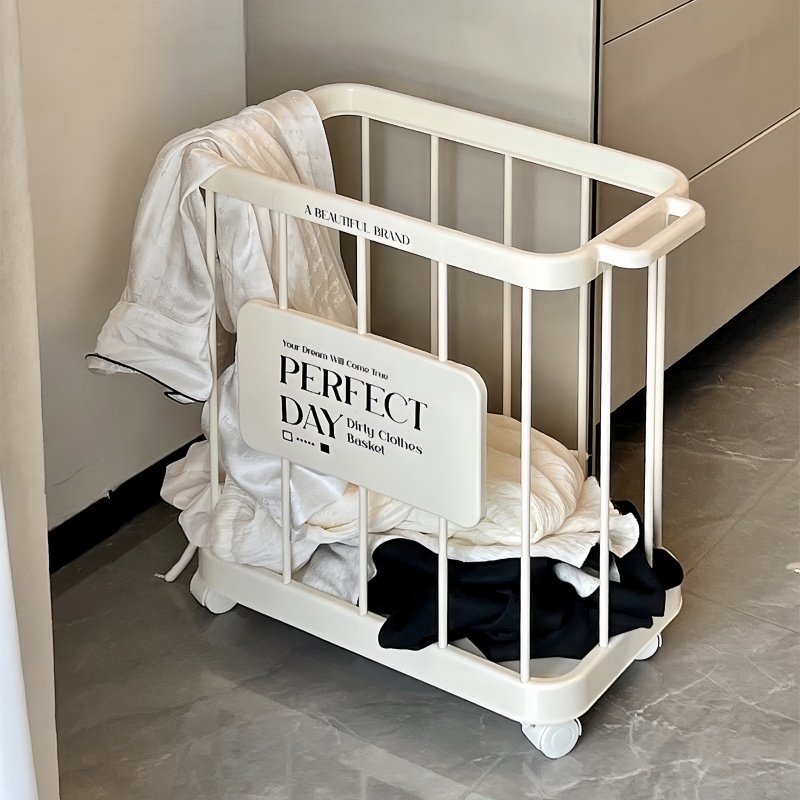 HOTUS ตะกร้าใส่ผ้าซัก ตะกร้าเก็บเสื่อโยคะคุณภาพสูงระดับพรีเมียม ตะกร้าเก็บเสื้อผ้าสกปรกแบบพกพาเ ตะกร้าเก็บของมีล้อ - รูปที่ 7