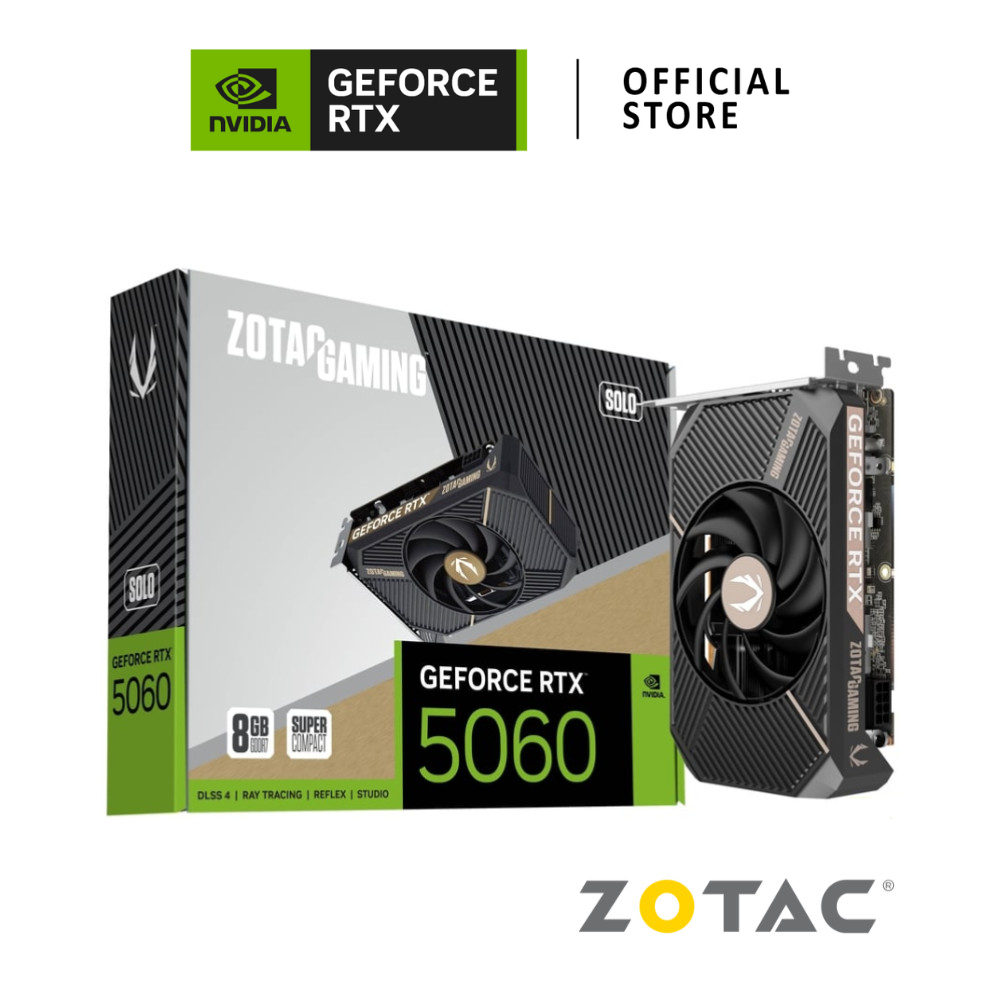 ZOTAC GAMING NVIDIA® GeForce RTX™ 5060 SOLO 8GB VGA Card การ์ดจอ