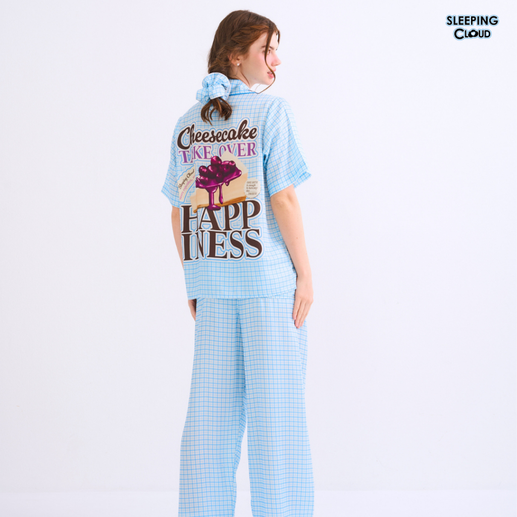 ชุดนอน SLEEPING CLOUD | ชุดนอน 100% LYOCELL ผ้านุ่ม เย็น ใส่สบาย : แขนสั้น ขายาว Cheesecake