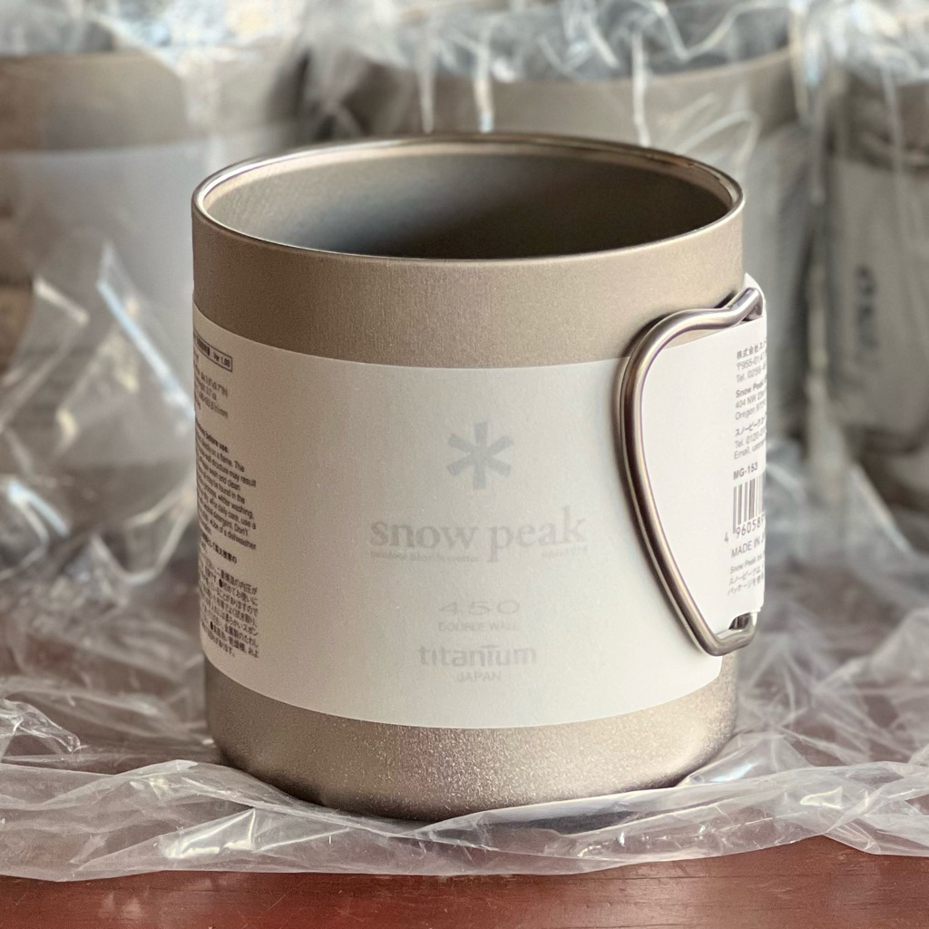 Snow Peak Titanium Double Mug 450 ml / 300 ml snowpeak แก้ว snow peak mug MG-153 MG-152