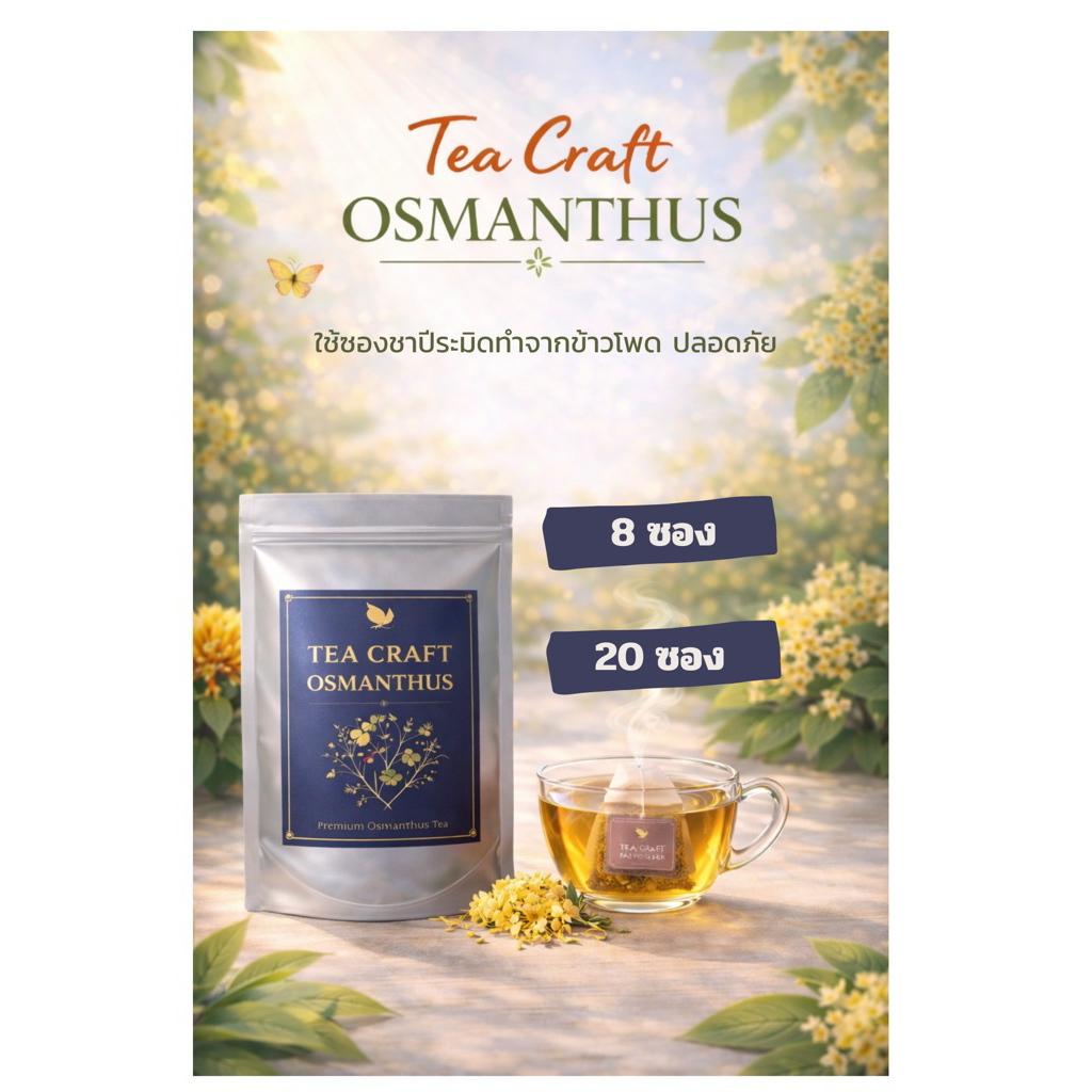 Tea Craft ชาหอมหมื่นลี้ กลิ่นหอมละมุน ดื่มง่าย ไม่มีคาเฟอีน